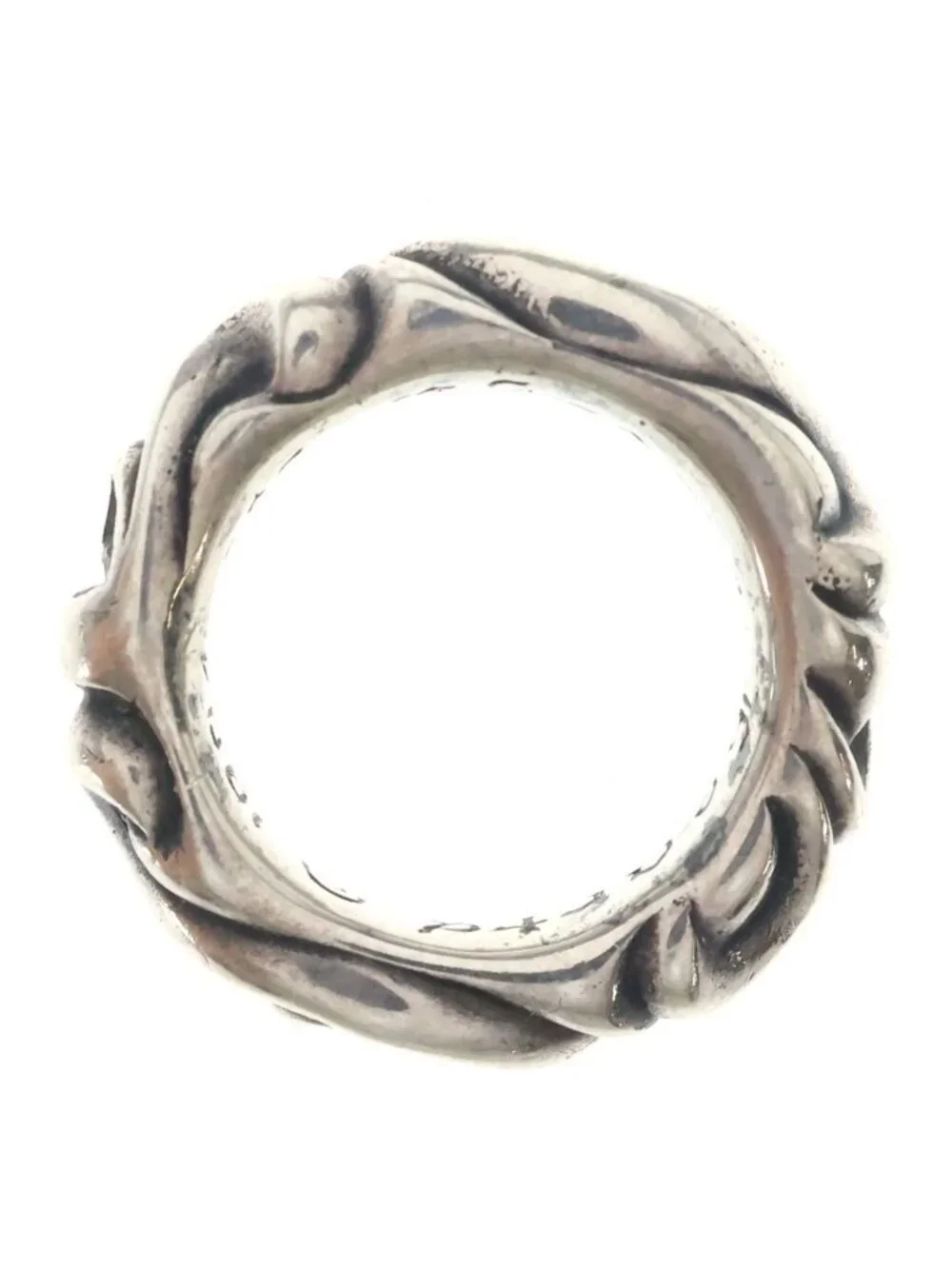 Chrome Hearts Scrl Band Scroll Ring Silver